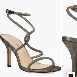 Pelle Moda Black Sandals with Silver Details